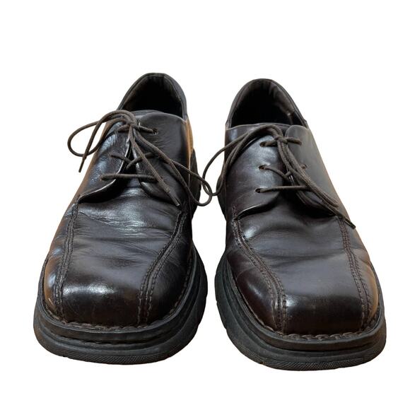 Sketchers Mens 12 Vintage Y2K CHUNKY LUG SOLE Leather Shoes Square Toe Brown - Picture 1 of 6
